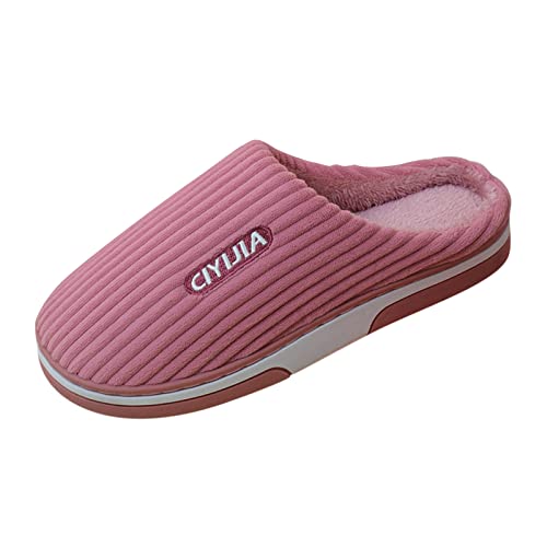 Hausschuhe Damen Herren Winter Waschbar Orthopädische Pantoffeln Bequeme Hallenschuhe Slip on Filzpantoffeln Rutschfeste Slippers Warmem Plüschfutter geschlossene hausschuhe damen Dunkelblau 41 von Generisch