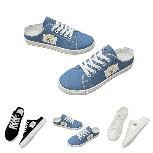 Hausschuhe Damen Offen Soft Slip On Sneaker Damen Flache Schuhe Elegant Schnürer Leicht Slipper Atmungsaktiv Pantoletten Bequeme Freizeitsandale Weichen Sportschuhe Laufschuhe Sandalen von Generisch
