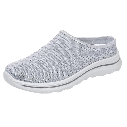 Hausschuhe Damen Orthopädische Ergonomische Schlappen Leichtgewichts Atmungsaktive Sabots Bequeme Slip On Pantoletten Vorne Geschlossen Slides Dicke Boden Outdoor Latschen Weite H Slippers von Generisch