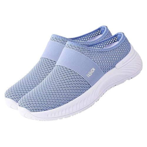 Hausschuhe Damen Orthopädische Slippers Mesh Hohl Diabetiker Damenchuhe Atmungsaktiv Freizeitschuhe Breite Füße Geschlossen Arbeitsschuhe rutschfest Pantoletten mit Weiche Fussbett von Generisch