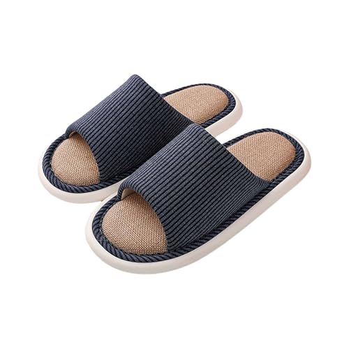 Hausschuhe Damen Pantoletten Bequem Winter Hausschuhes Damen Warm Winterschuhe Flach Pantoffeln Gestreifte Hauspantoffeln Slip On Filzhausschuhe Einfarbig Schlappen Freizeit Filzpantoffeln von Generisch