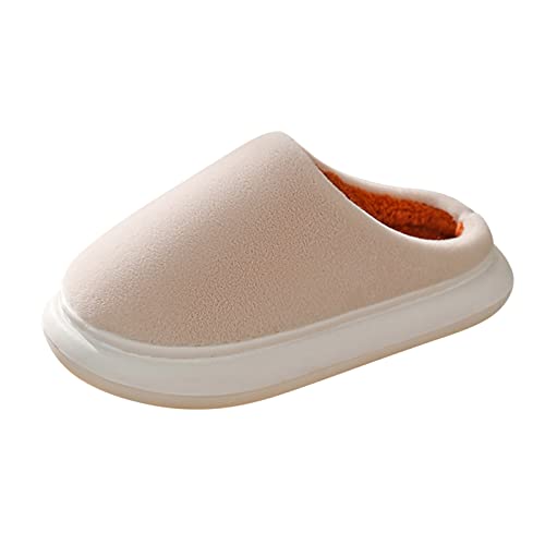 Hausschuhe Damen Pantoletten Hausschuhe Damen Herren Plüsch Geschlossen Leicht Flauschige Filz Mit Flexiblen Obermaterial Hausschlappen Casual Weichen Weichen Filz von Generisch