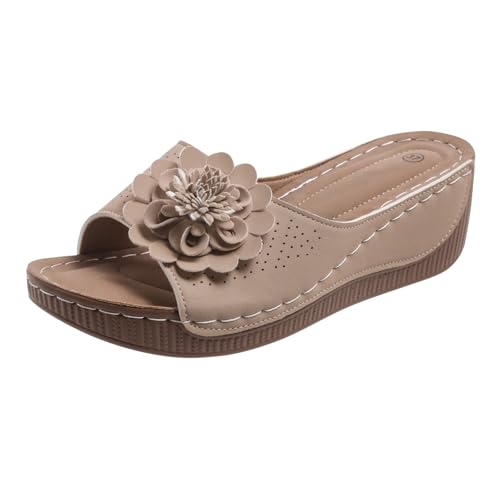 Hausschuhe Damen Pantoletten Mit Keilabsatz Plateau Sandaletten Mit Blumen Boho Strandsandalen Peep Toe Offener Zeh Sommerschuhe Leicht Bequem Slipper Elegant Keilsandalen Strandschuhe Hausschuhe Damen Pantoletten Mit Keilabsatz Plateau Sandaletten Mit Blumen Boho Strandsandalen Peep Toe Offener Zeh Sommerschuhe Leicht Bequem Slipper Elegant Keilsandalen Strandschuhe von Generisch