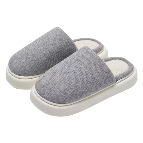 Hausschuhe Damen Plüsch Hausschuhe Damen Herren Plüsch Geschlossen Weiche Filz Mit Flexiblen Obermaterial Hauslatschen Elegant Freizeit Weichen Winter Shoes Women von Generisch