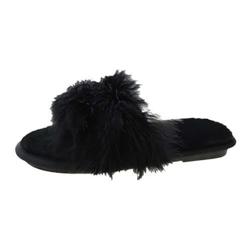 Hausschuhe Damen Plüsch - Slipper Damen Elegant Peeptoe Sandalette Offener Zeh Pantoffeln Leicht Filzpantoffeln Modern Haushaltsschuhe Fuzzy Fluffy Hausschlappen Rutschfest Pantolette von Generisch