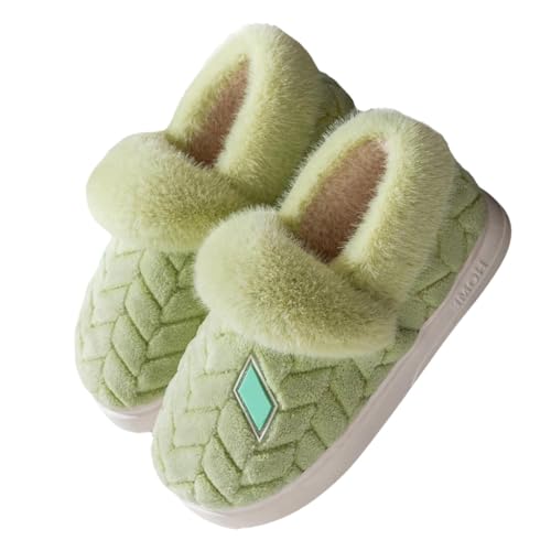 Hausschuhe Damen Plüsch Winter Anti Rutsch Plüschhausschuh Bequem Weiche With Memory Foam Wärmeschuhe Slip-On Gästehausschuhe Herbst/Winter Innen Schlafzimmer von Generisch