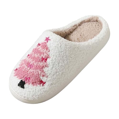 Hausschuhe Damen Plüschtier Nicht Rutsch Slippers Weiche Weihnachtsbaum With Memory Foam Wärmeschuhe Casual Gästehausschuhe Winter Drinnen Hause Im Herbst Und Winter von Generisch