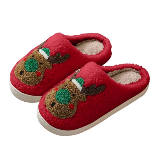 Hausschuhe Damen Plüschtier Rutschfeste Flache Slippers Lässige Weiche With Memory Foam Schlapfen Niedlich Gästehausschuhe Im Herbst Und Winter Indoor Outdoor von Generisch
