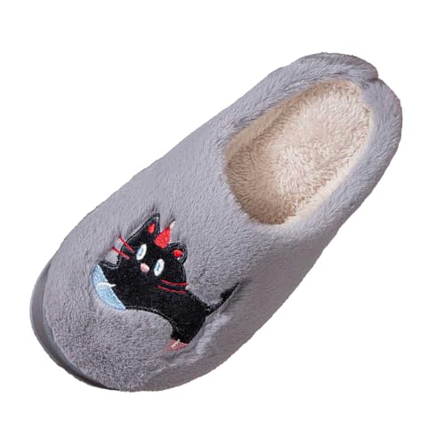Hausschuhe Damen Plüschtier Rutschfeste Plüsch Pantoffeln Bequem Weiche With Memory Foam Wärmeschuhe Slip-On Gästehausschuhe Herbst/Winter Drinnen Und Draußen von Generisch