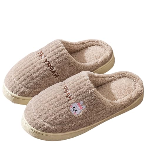 Hausschuhe Damen Winter - Filzpantoffeln Damen Mit Filzsohle Freizeitschuhe Leicht Hallenschuhe Fuzzy Pantoletten Draussen Latschen Cozy Outdoorschuhe Drinnen Winterschuhe Draußen Hausschlappen von Generisch