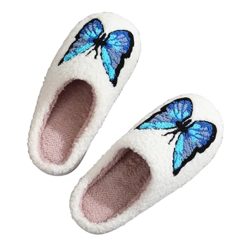 Hausschuhe Damen Winter Flache Plüsch Pantoffeln Winterliche Kuschelig Warme Plüschschuhe Filzpantoffeln Filzhausschuhe Frauen Clogs Slipper Winterschuhe Für Drinnen Und Draußen von Generisch