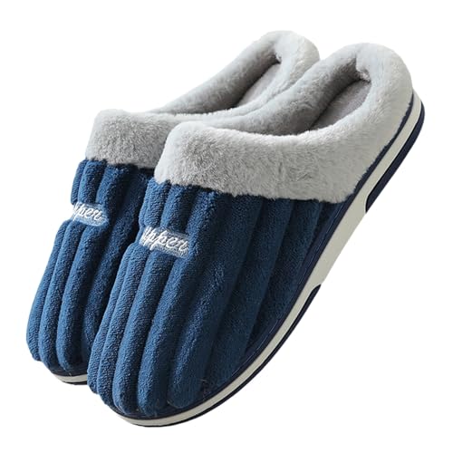 Hausschuhe Damen Winter Gefüttert Schuhe rutschfeste Unisex Warm Hausschlappen Filzpantoffeln Filzhausschuhe Bequeme Flauschige Slippers Wohnschuhe Für Drinnen Und Draußen von Generisch