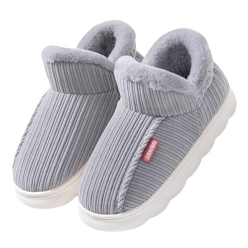 Hausschuhe Damen Winter Herren Nicht Rutsch Plüsch Pantoffeln Atmungsaktiv With Memory Foam Schlappen Slip-On Gästehausschuhe Innen Schlafzimmer Herbst/Winter von Generisch