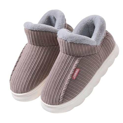 Hausschuhe Damen Winter Herren Nicht Rutsch Plüsch Pantoffeln Atmungsaktiv With Memory Foam Schlappen Slip-On Gästehausschuhe Innen Schlafzimmer Herbst/Winter von Generisch