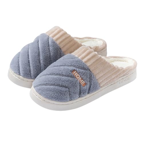 Hausschuhe Damen Winter Memory Foam Flauschige Pantoffeln rutschfeste Unisex Warm Hausschlappen Filzpantoffeln Filzhausschuhe Frauen Clogs Slipper Damenschuhe Für Drinnen Und Draußen von Generisch