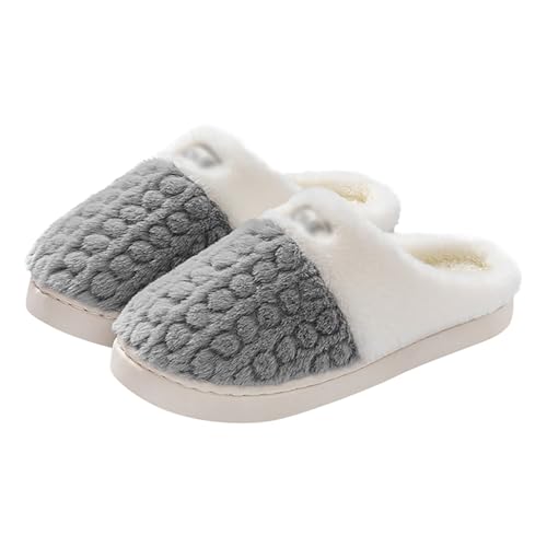 Hausschuhe Damen Winter Pantoffeln Flauschig Hallux Valgus Hauspantoffeln rutschfeste Ergonomische Weichen Sohlen Schuhe Gefütterte Hüttenschuhe Schlappen Haus Schuhe Für Paare von Generisch
