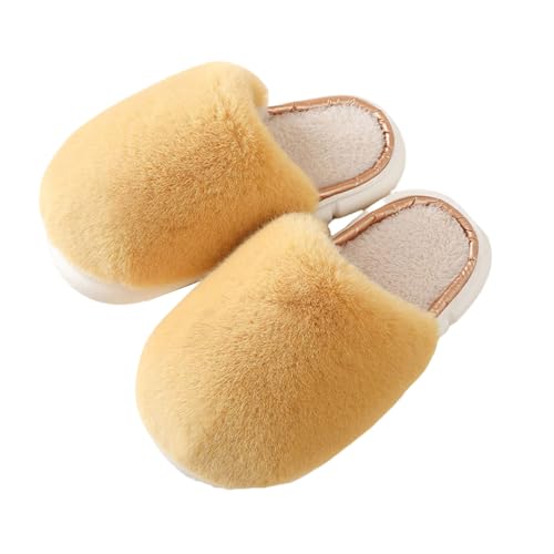 Hausschuhe Damen Winter Plüsch - Pantoffeln Damen Filz Modern Pantoletten Bequem Hauspantoffeln Rutschfest Hausschlappen Unisex Hüttenschuhe Fuzzy Fluffy Plüschhausschuhe Paare Slippers von Generisch
