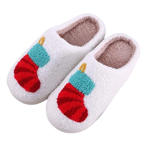 Hausschuhe Damen Winter Plüsch Slippers Kuschelig Pantoffeln Frauen Flauschige Warme Plüschhausschuhe für Indoor Outdoor Hauspantoffeln für Halloween Weihnachten von Generisch
