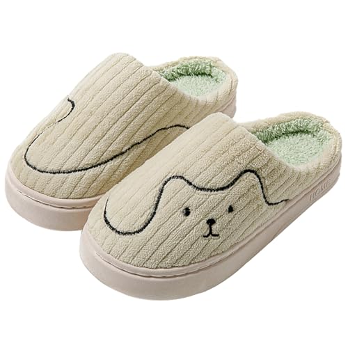 Hausschuhe Damen Winter Slippers Plüsch Pantoffeln Dicker Sohle Slippers Teenager Mädchen Kuschel Warme Schuhe Weicher Bequeme Hauspantoffeln Plüschhausschuh Winterpantoffeln Pantoffel Schlappen von Generisch