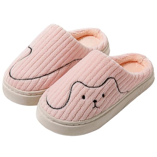 Hausschuhe Damen Winter Slippers Plüsch Pantoffeln Dicker Sohle Slippers Teenager Mädchen Kuschel Warme Schuhe Weicher Bequeme Hauspantoffeln Plüschhausschuh Winterpantoffeln Pantoffel Schlappen von Generisch