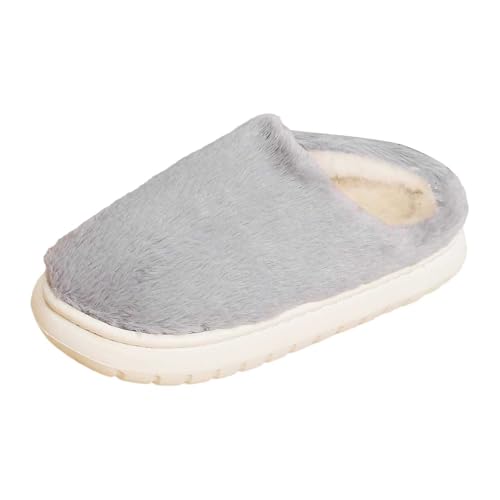 Hausschuhe Damen Winter Uni Velours Design Paare Unisex Gemütliche Pantoffeln Für Zuhause Flauschig Gefüttert Weiche Sohle Drinnen Draußen von Generisch