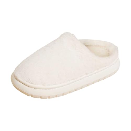 Hausschuhe Damen Winter Uni Velours Design Paare Unisex Gemütliche Pantoffeln Für Zuhause Flauschig Gefüttert Weiche Sohle Drinnen Draußen von Generisch