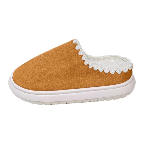 Hausschuhe Damen Winter Uni Velours Design Paare Unisex Gemütliche Pantoffeln Für Zuhause Flauschig Gefüttert Weiche Sohle Für Drinnen Draußen von Generisch