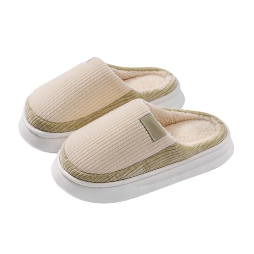 Hausschuhe Damen Winter Warme Schuhe Gemütliche Pantoffeln mit Flauschiger Innenseite Winterschuhe Geschlossen Filzhausschuhe Bequeme Slipper Hauspantoffeln für Den Alltag von Generisch