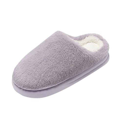 Hausschuhe Damen Winter Weiche Leichte Pantoffeln Winterliche Kuschelig Warme Plüschschuhe Filzhausschuhe Filzpantoffeln Frauen Clogs Slipper Gästehausschuhe Für Drinnen Und Draußen von Generisch