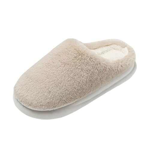 Hausschuhe Damen Winter Weiche Leichte Pantoffeln Winterliche Kuschelig Warme Plüschschuhe Filzhausschuhe Filzpantoffeln Frauen Clogs Slipper Gästehausschuhe Für Drinnen Und Draußen von Generisch