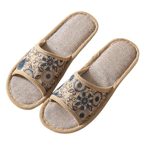 Hausschuhe Für Damen Und Herren Aus Leinen Pantoffeln Anti Rutsch Offene Waschbar Slipper Gästehausschuhe Flach Strand Hausschlappen Schlappen Bequeme Sommer Innen Außenbereich Badeschuhe Hausschuhe Für Damen Und Herren Aus Leinen Pantoffeln Anti Rutsch Offene Waschbar Slipper Gästehausschuhe Flach Strand Hausschlappen Schlappen Bequeme Sommer Innen Außenbereich Badeschuhe von Generisch