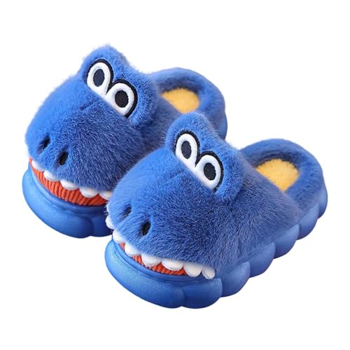 Hausschuhe Gemütliche Hausschuhe für Mädchen für den Heimgebrauch. Niedliches Dinosaurier-Design. Hausschuhe für Kinder im von bis 13 Jahren. Perfekt für den Winter den (Blue, Toddler) von Generisch
