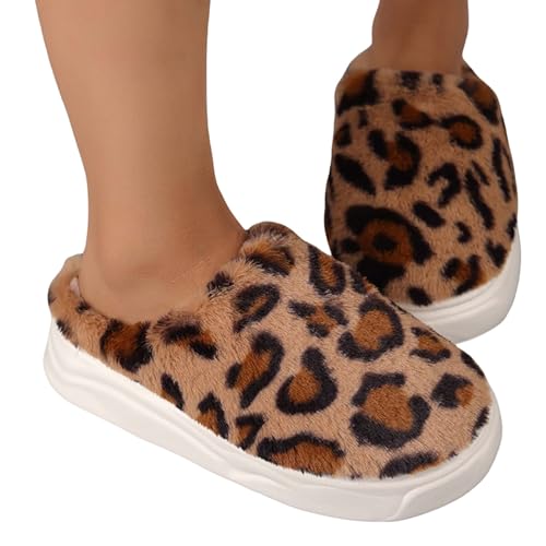 Hausschuhe Herren Damen Frauen Rutschfeste Kunstfellkragen Scuff Offen Bequem Warme Slipper Gemeinsame Nutzung Unisex-Design von Generisch
