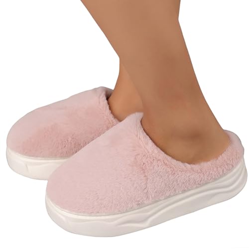 Hausschuhe Herren Damen Frauen rutschfeste Kunstfellkragen Scuff Offen Bequem Warme Slipper Gemeinsame Nutzung Unisex-Design von Generisch