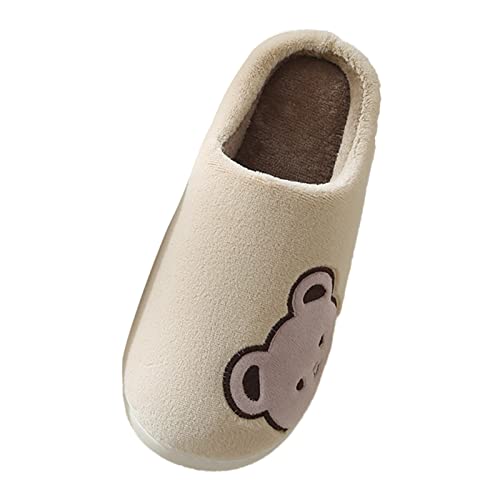 Hausschuhe Herren Geschlossen,Hausschuhe Herren Wildleder Filzpantoffeln Unisex Pantoffeln Slip-On Gästehausschuhe Weich Bequem Hausschlappen Winter Hauspantoffeln Warme Schlapfen rutschfeste von Generisch