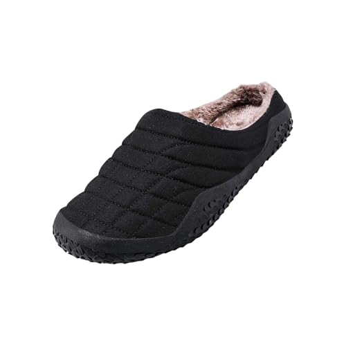Hausschuhe Herren Geschlossen - Herren Hausschuhe Winter Warme Slippers Rutschfest Pantoletten Schlappen Bequem Hauspantoffeln Hausschlappen Einfarbige Freizeitschuhe Haushaltsschuhe von Generisch