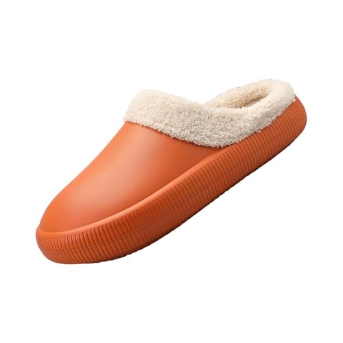 Hausschuhe Herren Gummi - Hausschuhe Damen Warm Gefüttert Unisex Pantoletten Schlappen Rutschfest Hauspantoffeln Hausschlappen Bequem Winterhausschuhe Haushaltsschuhe Freizeitschuhe von Generisch