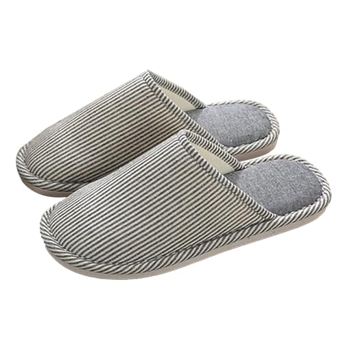 Hausschuhe Herren Home,Hausschuhe Herren Baumwolle Gästehausschuhe Unisex Slippers Leicht Hüttenschuhe rutschfeste Hauspantoffeln Weich Bequem Schlapfen Slip-On Hausschlappen Lässige Schlappen von Generisch