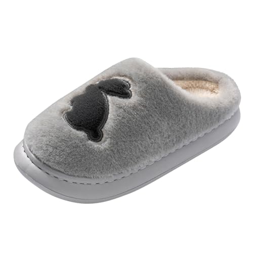 Hausschuhe Herren Lustig,Hausschuhe Herren Wildleder Pantoffeln Plüsch Filzpantoffeln Warme Gästehausschuhe Slip-On Hüttenschuhe Weich Bequem Hauspantoffeln Mit Gefüttert Winterhausschuhe von Generisch