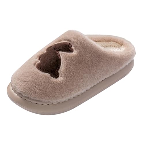 Hausschuhe-Herren Lustig Plüsch Filzhausschuhe Für Herren Mit Filzsohle Baumwollschuhe Vorne Geschlossen Tier Kostüm Pfote Claw Schuhe Niedliche Filzpantoffeln Warm Gefüttert Hausschlappen Pantolette von Generisch