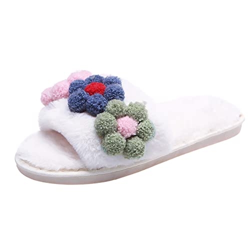 Hausschuhe Herren Offene Zehen,Hausschuhe Herren Plüsch Filzpantoffeln Fashion Slippers Weich Bequem Pantoffeln Unisex Hüttenschuhe Warme Gästehausschuhe Leicht Hausschlappen Lässige Schlapfen von Generisch