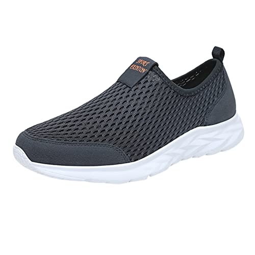 Hausschuhe Herren Sommer Hinten Geschlossen, Damen Schlappen Sommer Weiß Slip On Freizeitschuhe Runde Zehe Pantoffeln Klassisch Walkingschuhe Netz-Hausschuhe Bequem Schlupfschuhe Halbschuhe von Generisch