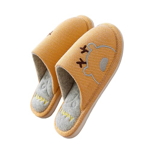 Hausschuhe Herren Weiche Sohle,Hausschuhe Herren Baumwolle Gästehausschuhe Warme Pantoffeln Leicht Hausschlappen Lässige Schlapfen Weich Bequem Hüttenschuhe Unisex Hauspantoffeln Slip-On von Generisch