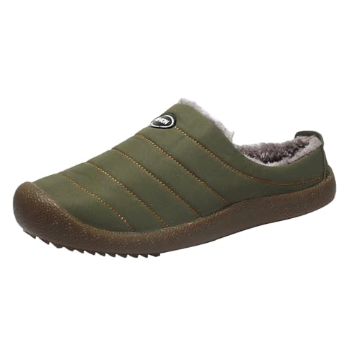 Hausschuhe Herren Winter Lustig Pantoffeln aus Baumwolle Flauschige Home Slippers Warm Gefüttert Hausschlappen Gepolstert Winterschuhe Plüsch Hallenschuhe Leichte Slip On Filzhausschuhe von Generisch