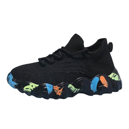 Hausschuhe Junge Mädchen Turnschuhe Laufschuhe Mesh Atmungsaktiv Hallenschuhe Kinder Tennisschuhe Kids Hallenschuhe Basketballschuhe Walkingschuhe Laufschuhen Hallenturnschuhe von Generisch