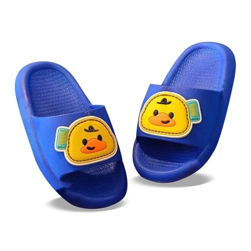 Hausschuhe Kinder Bequeme Freizeit-Hausschuhe für Jungen, leichte Slip-Strandschuhe für Kinder, weiche Sohle, für drinnen draußen (Blue, 23 Toddler) von Generisch
