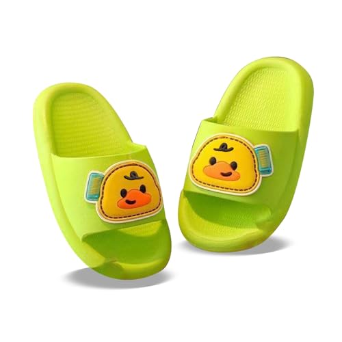 Hausschuhe Kinder Bequeme Freizeit-Hausschuhe für Jungen, leichte Slip-Strandschuhe für Kinder, weiche Sohle, für drinnen draußen (Green, 23 Toddler) von Generisch