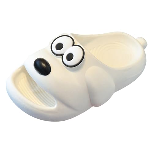 Hausschuhe Kinder Mädchen Kinderschuhe, Bequeme Hausschuhe mit weichen Sohlen, modische Cartoon-Hausschuhe mit dicken Sohlen im Freien Kotgefühl (White, 26 Toddler) von Generisch