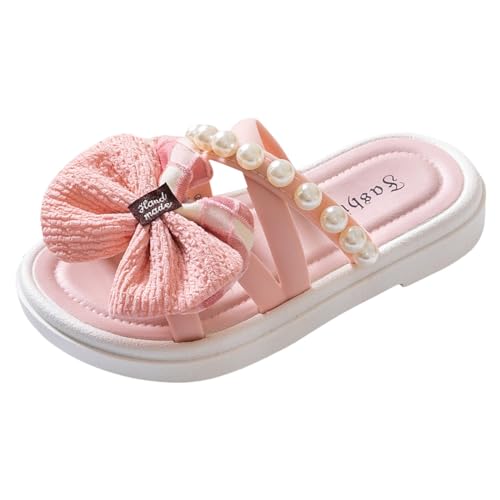 Hausschuhe Kinder Mädchen Kinderschuhe, Bequeme Hausschuhe mit weicher Sohle, modische Strandsandalen Hausschuhe mit Blumenperlen (33.5 Big Kids) von Generisch