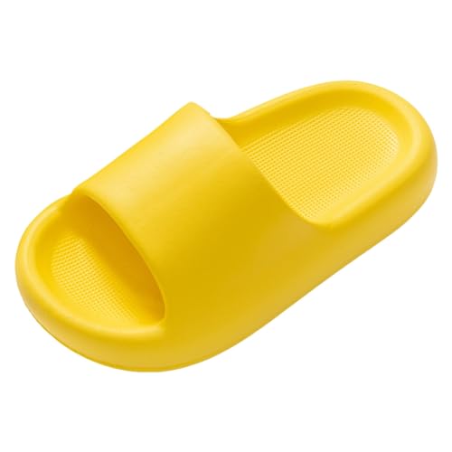 Hausschuhe Kinder Mädchen Kinderschuhe Bequeme Hausschuhe mit weichen Sohlen Modische Outdoor-Strandpantoffeln (Yellow, 31 Little Child) von Generisch